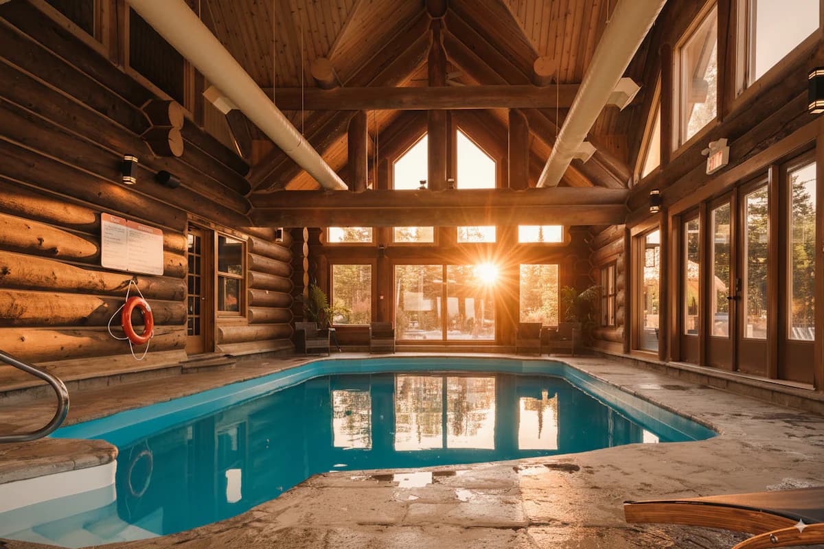 Piscine intérieure chauffée du resort