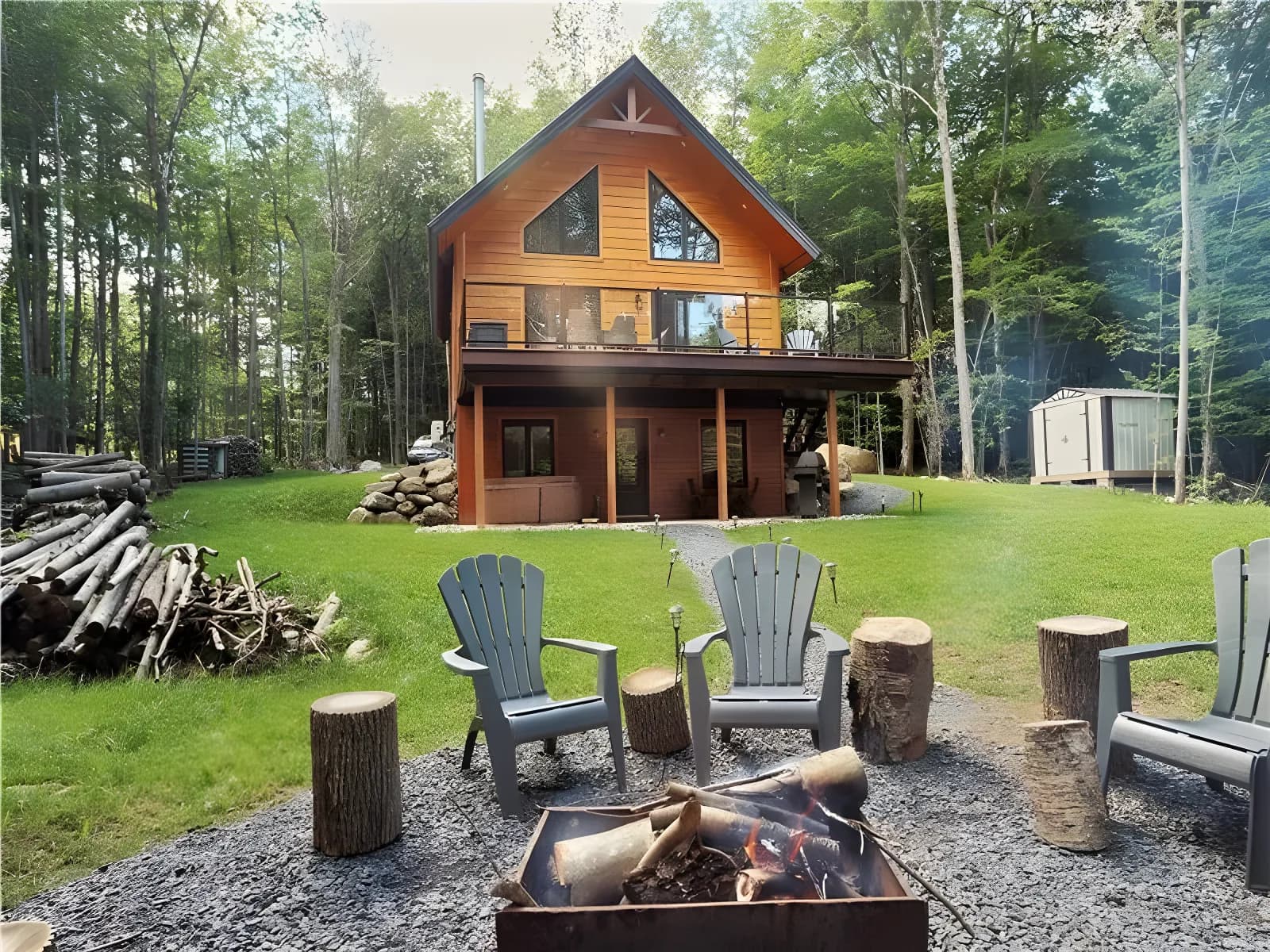 Le Bois c'est Chouette! Chalet et Spa Owl's Head – Mansonville-Potton